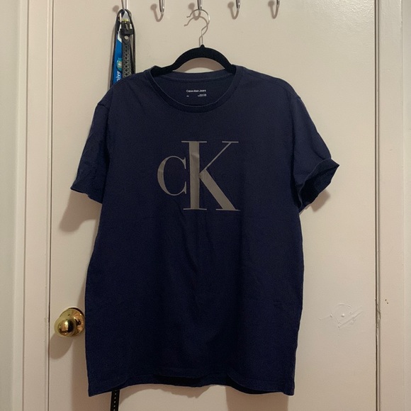 3 for$10Calvin Klein Jeans Men Dark Blue and Grey T-shirt Plus Size L/G - Picture 2 of 3